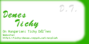 denes tichy business card